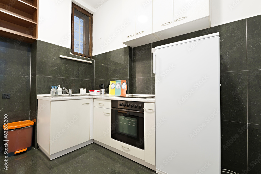 Fototapeta premium Small kitchen in small apartment