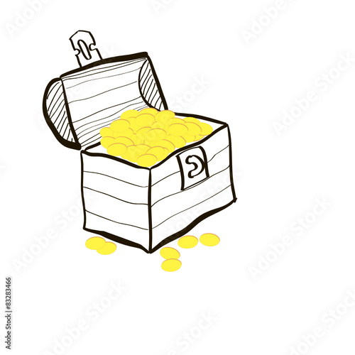 a chest of gold coins