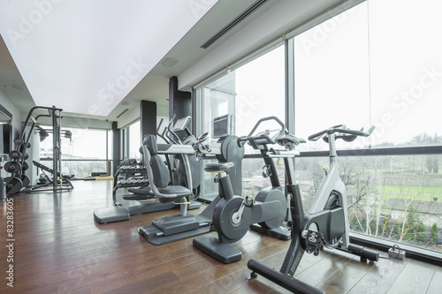 Modern gym interior