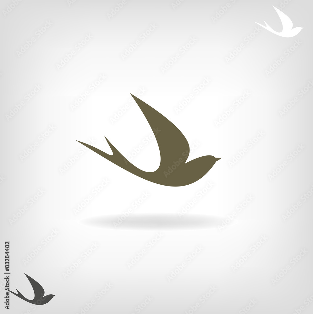 Stylized silhouette swallow Stylized silhouette swallow