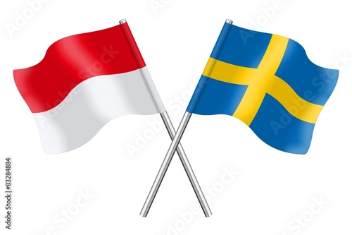 Free Download Flags: Monaco, Indonesia and Sweden - GFXLoad