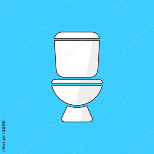 simple white toilet icon
