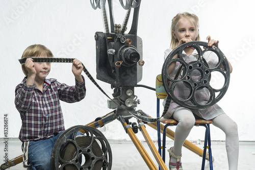 Children in a cinema photo