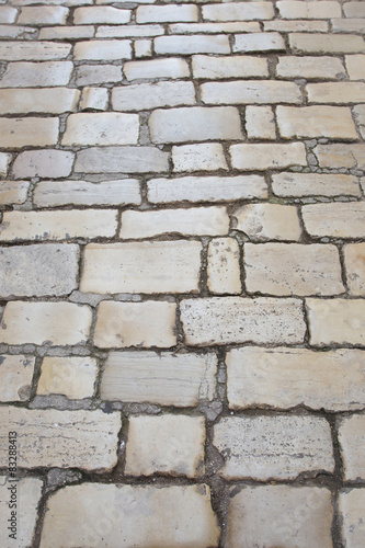 Cobblestone pavement in Rovinj