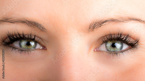eyes and long eyelashes
