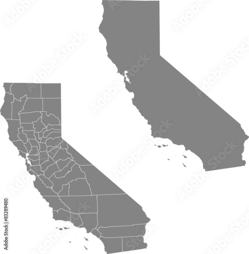 Valokuva map of California