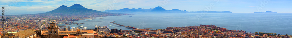 Gulf of Naples and Capri Panoramic view