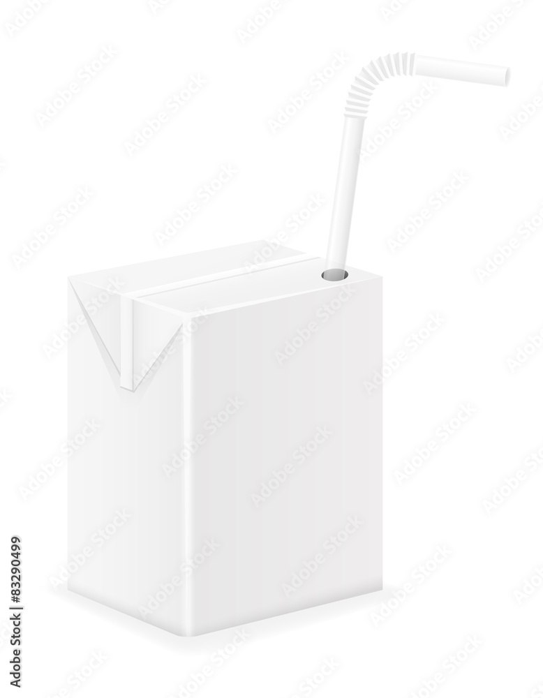 white package with juice vector illustration white package with juice vector illustration