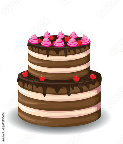 Sweet chocolate cake