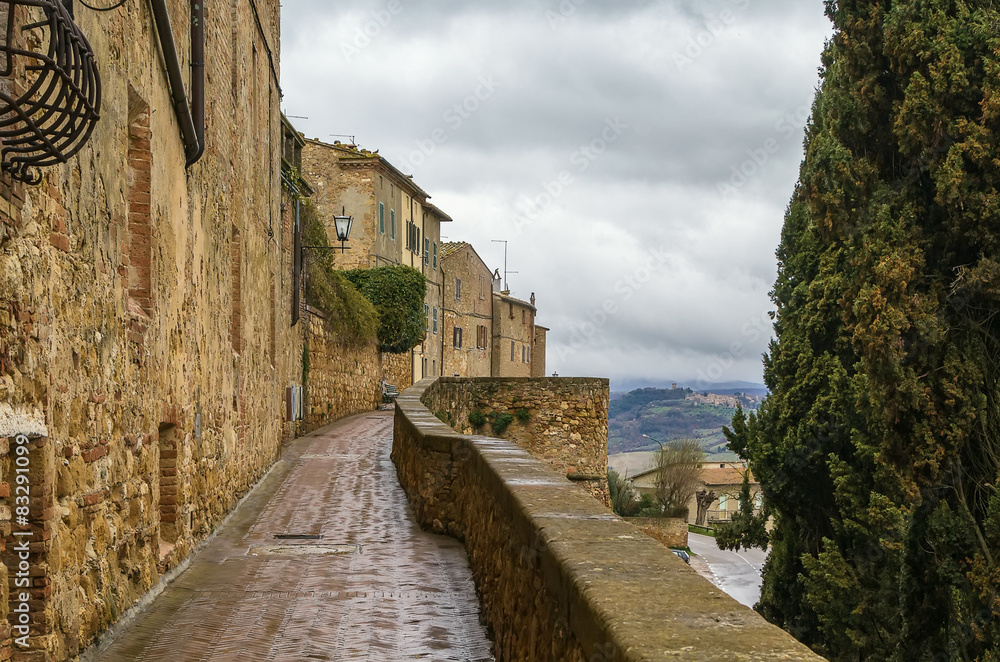 Walls of Pienza, Italy