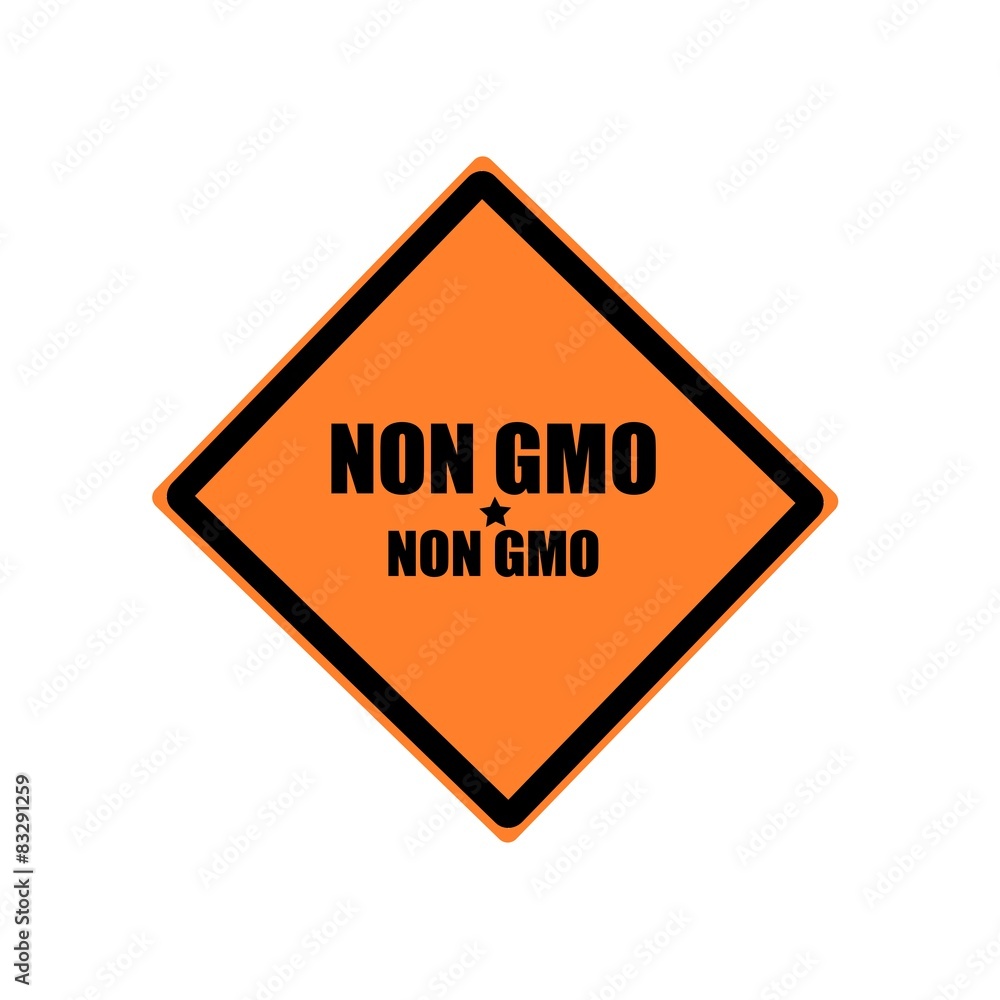 Non gmo black stamp text on orange background Non gmo black stamp text on orange background