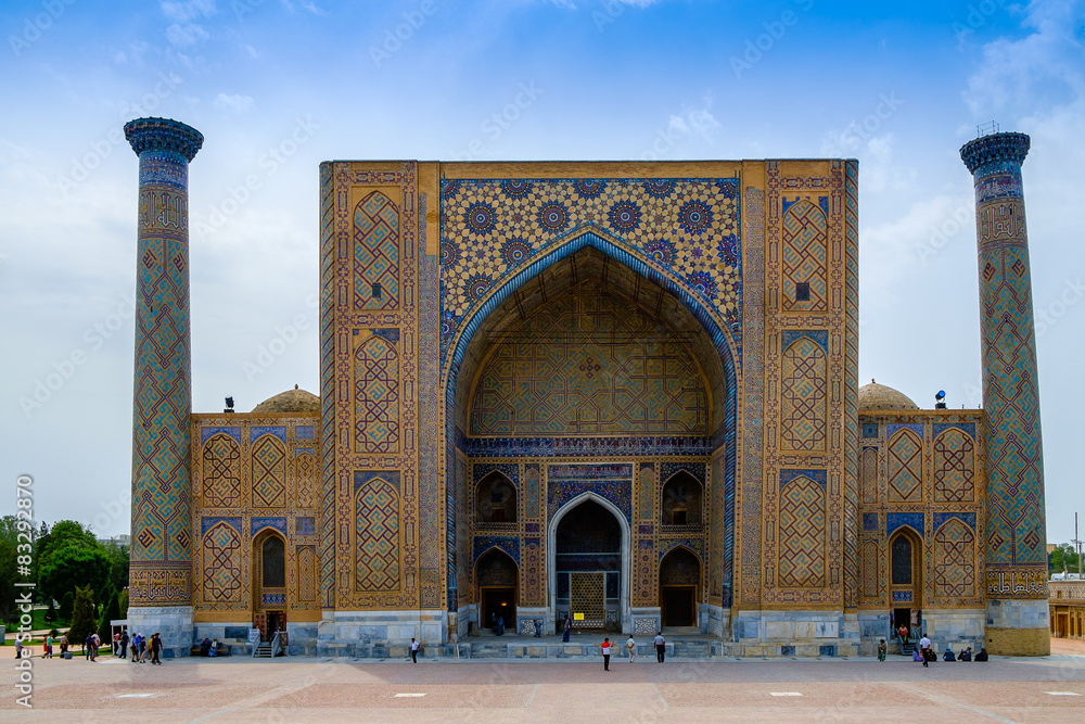 Ulugh Beg Madrasah on Registan square, Samarkand, Uzbekistan