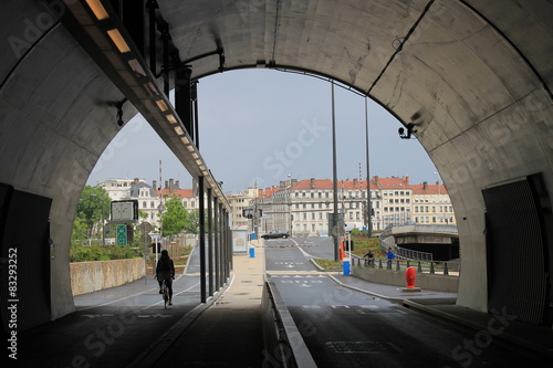Tunnel de la Croix Rousse à Lyon photo