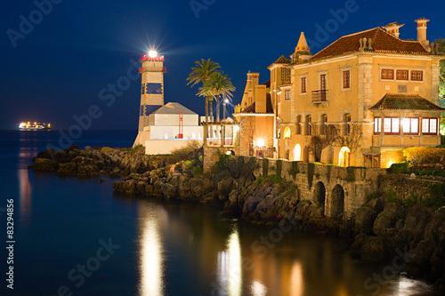 Cascais lighthouse at night...