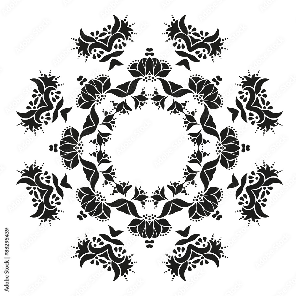Round ornament. Ethnic mandala. Vector art Round ornament. Ethnic mandala. Vector art