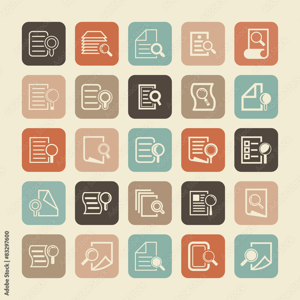 Document search icons Document search icons