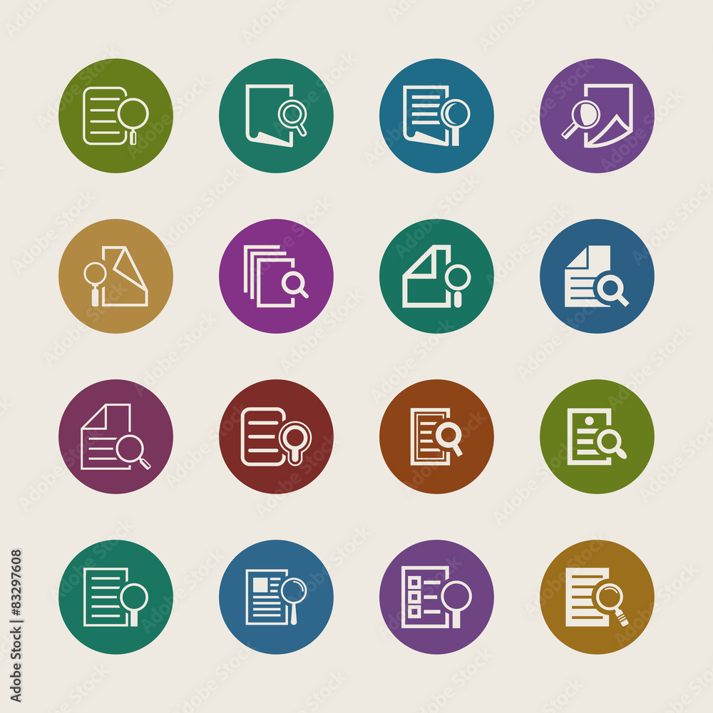 Document search icons Document search icons