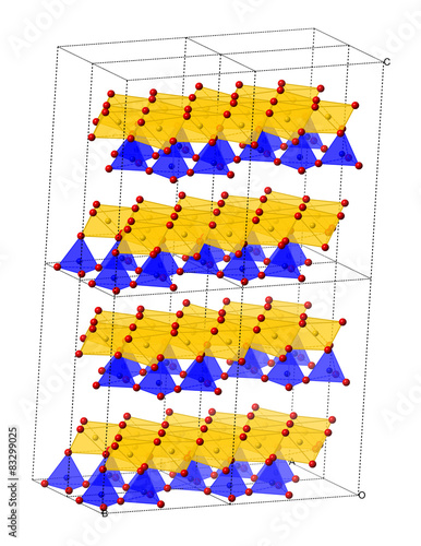 Chrysotile asbestos, crystal structure. photo