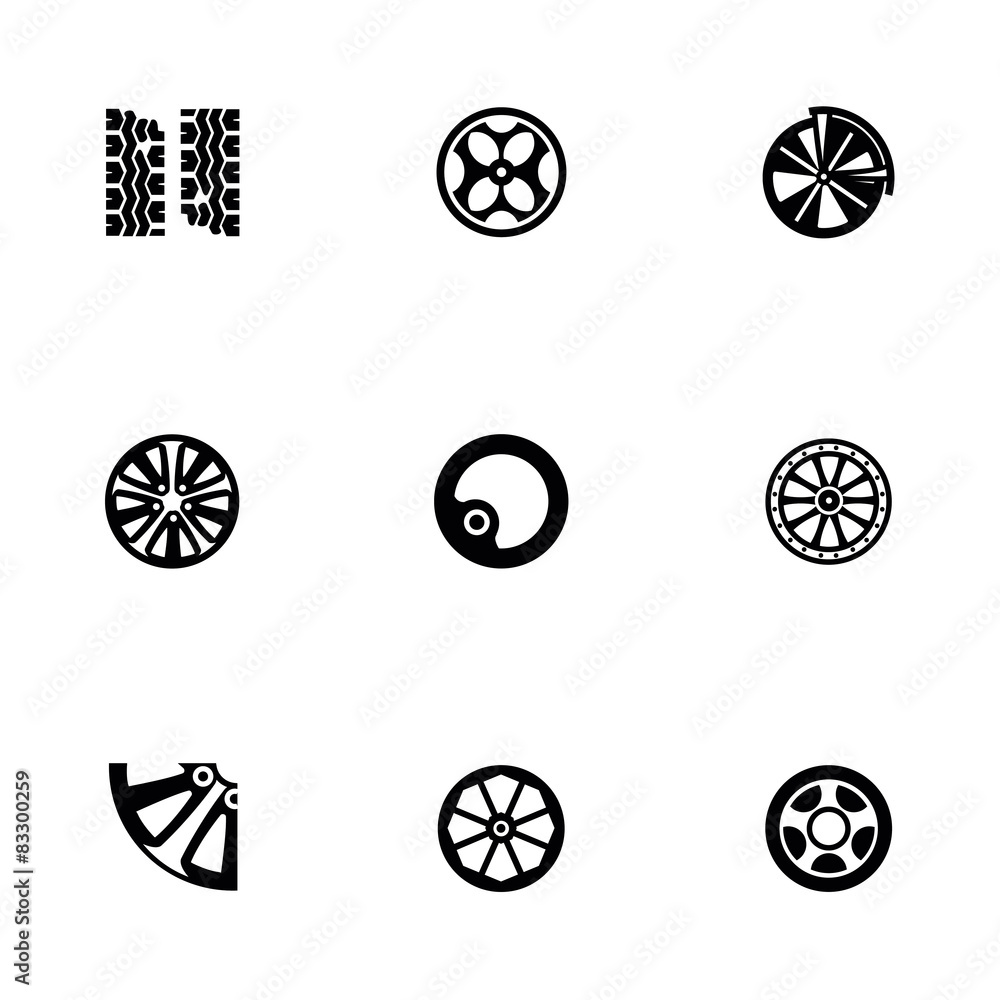 Vector Wheel icon set