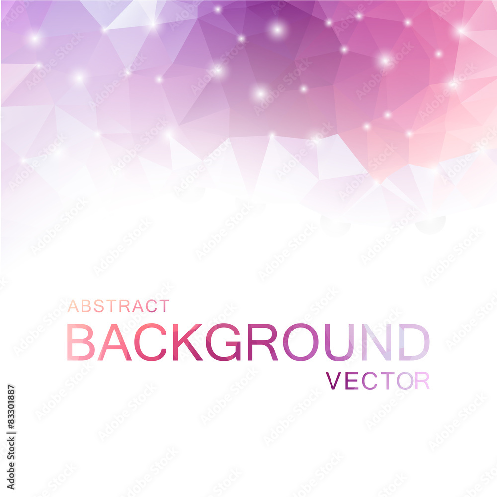 Abstract Vector Polygon Pink Background