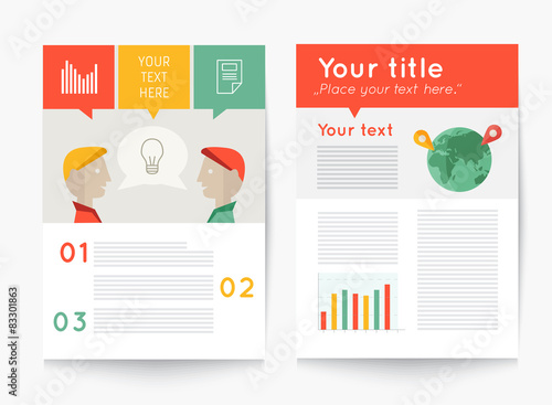 Brochure, flat design