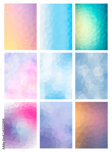 Set Abstract Modern Poligonal Background