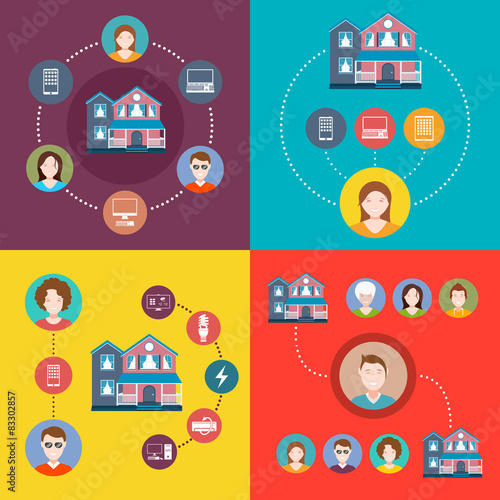 Set elements of infographics travel and couchsurfing