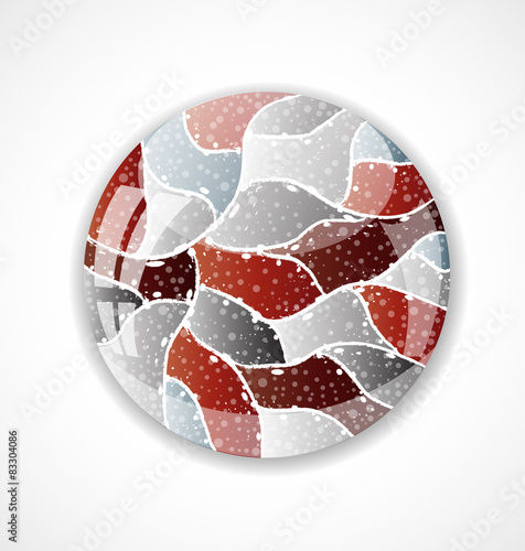 Abstract drawing in glass 