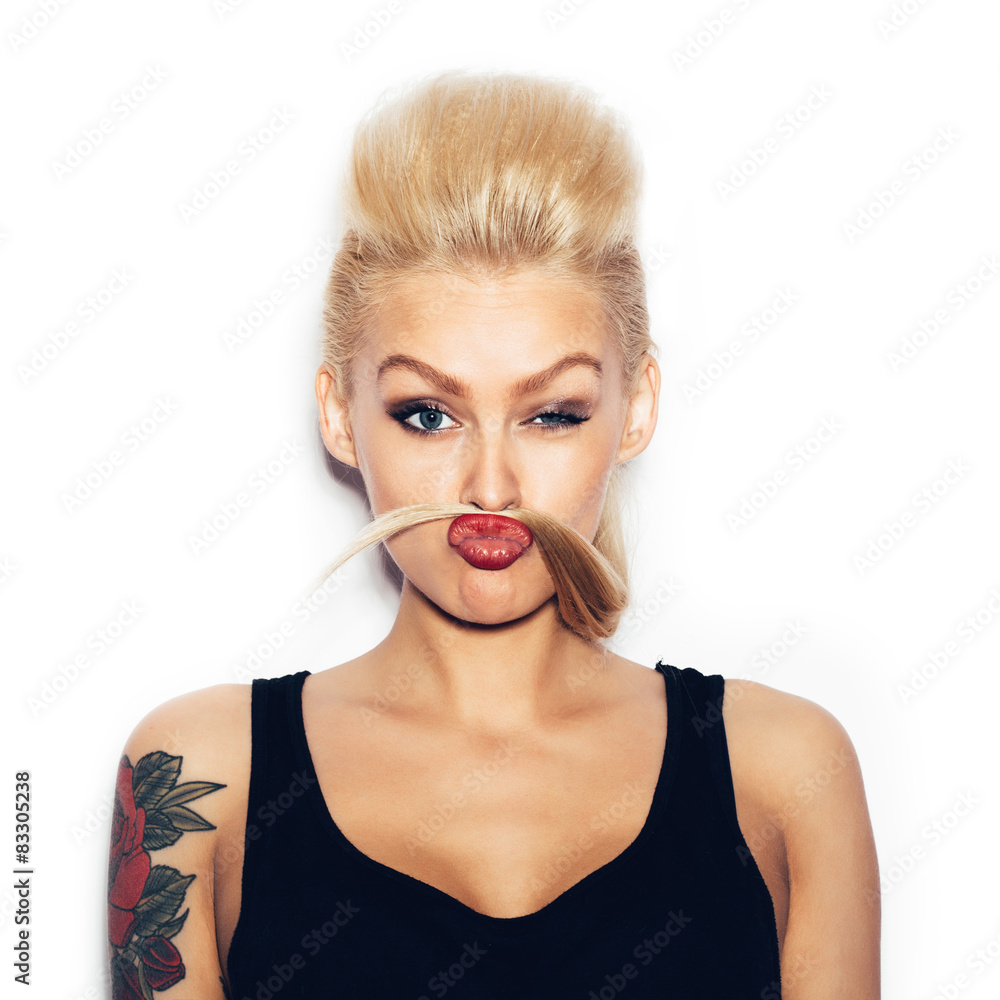 Fashion swag sexy blonde young woman posing Fashion swag sexy blonde young woman posing