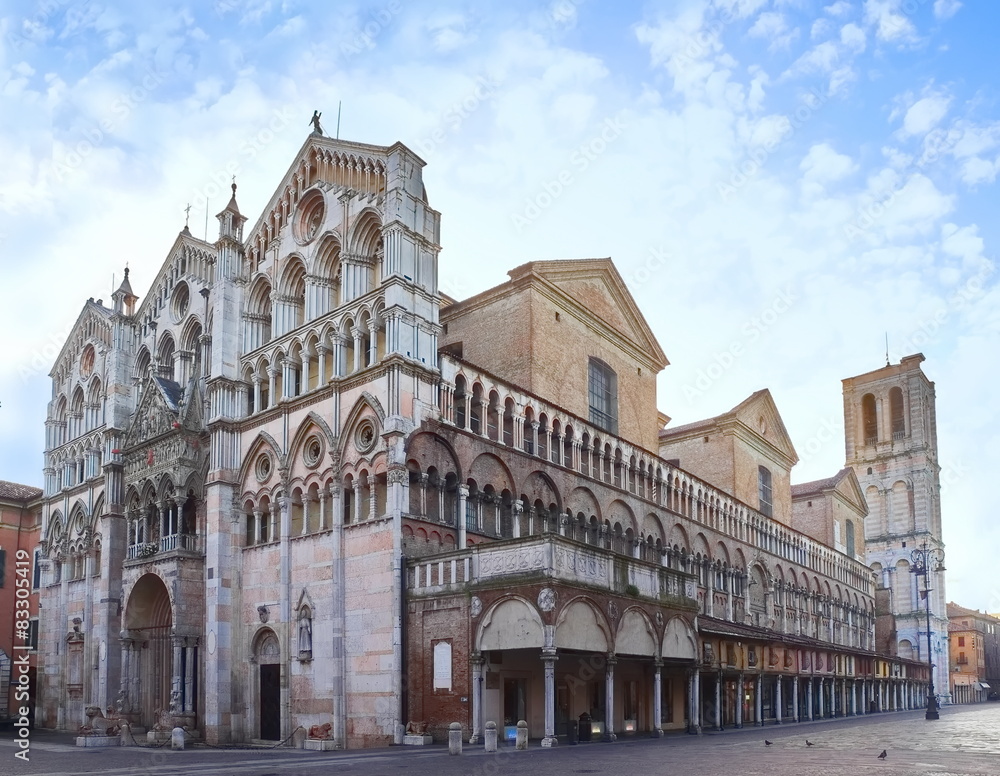 Die Kathedrale von Ferrara / Emilia-Romagna / Italien