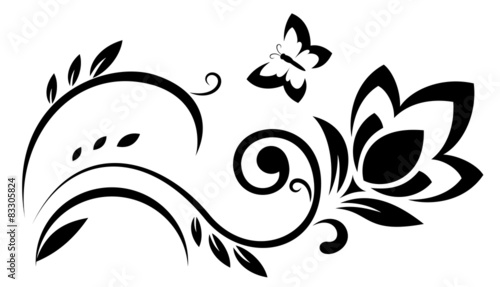 Abstract fantasy flowers illustration