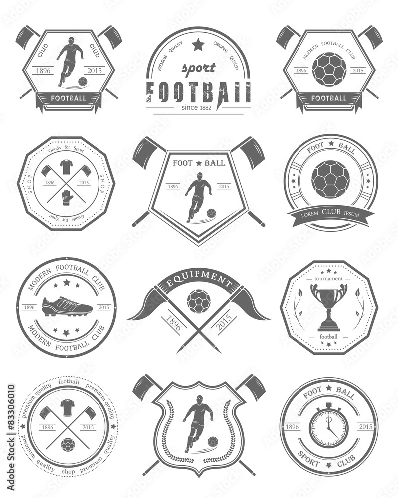 Vector Set of Football Badge Vector Set of Football Badge