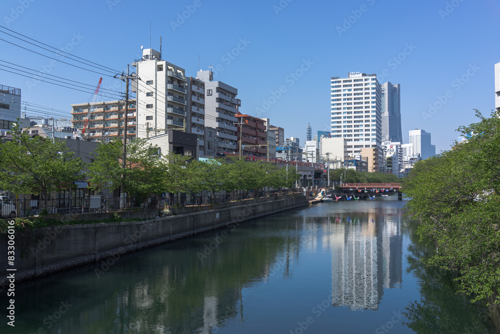 Obraz premium 大岡川沿い風景