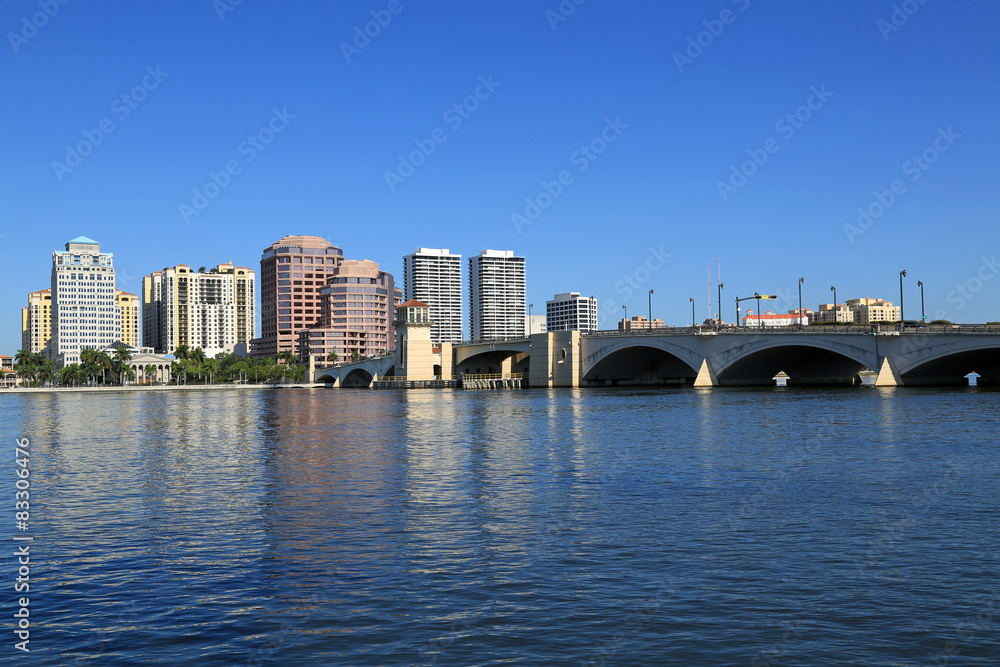 Beautiful skyline of downtown West Palm Beach, Florida Beautiful skyline of downtown West Palm Beach, Florida