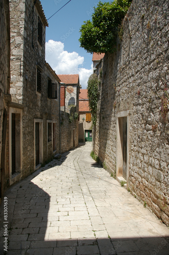 old streets of Stari Grad Croatia