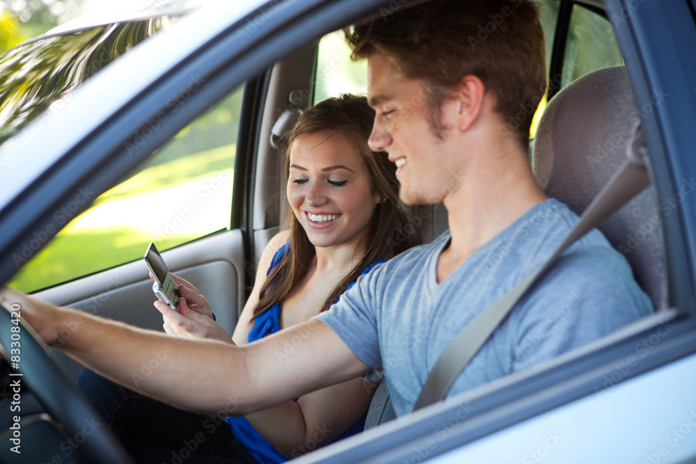 Driving: Driver Reading Text Message