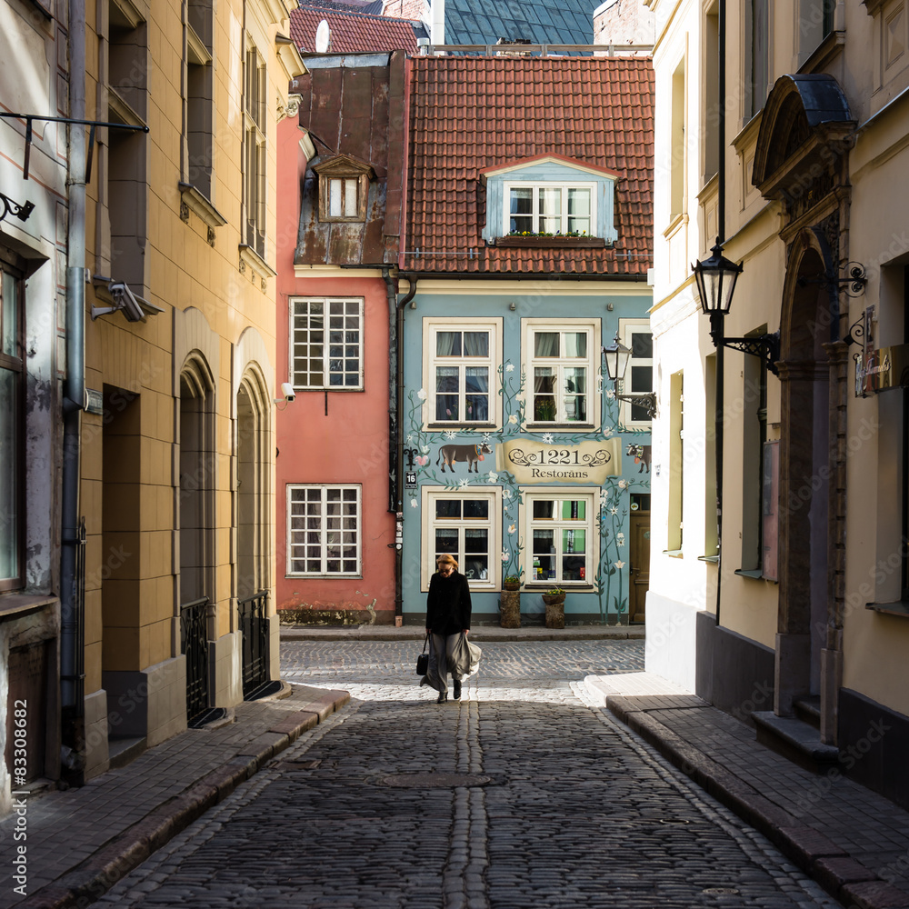 architectural details of old city center in Riga, Latvia architectural details of old city center in Riga, Latvia