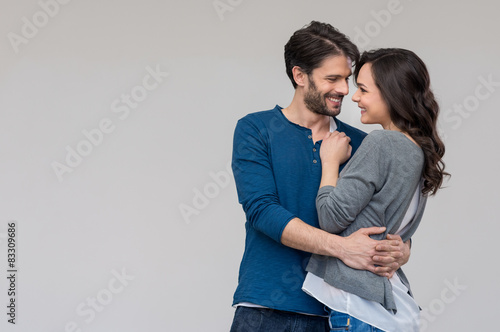 Obraz w ramie Loving couple embracing