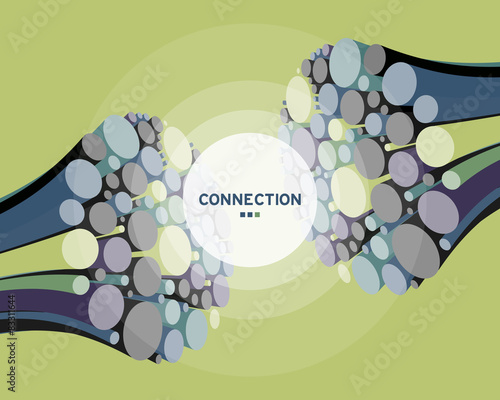 3d abstract string wire artwork background. Connect. Optical fib