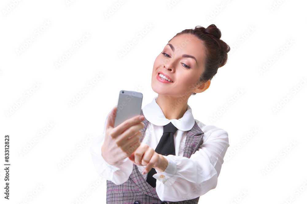 Beautiful girl taking selfie Beautiful girl taking selfie