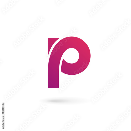 Letter P logo icon design template elements