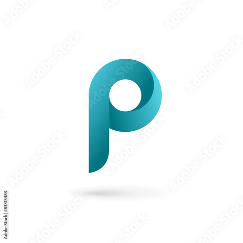 Letter P logo icon design template elements
