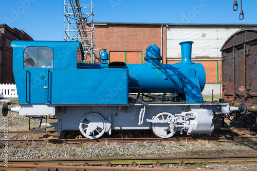 Tank locomotive at the Port Museum Hamburg at shed 50a in the Port of Hamburg