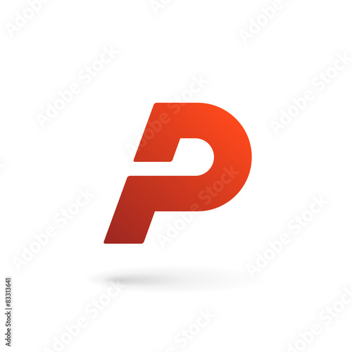 Fototapeta Naklejka Na Ścianę i Meble -  Letter P logo icon design template elements