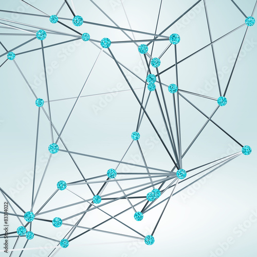 Wireframe Polygonal Element. Abstract Background