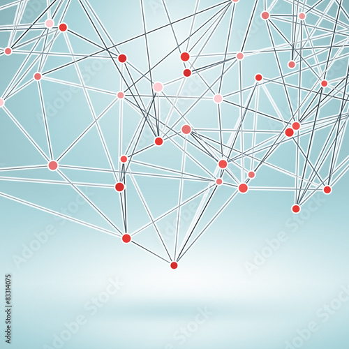 Wireframe Polygonal Element. Abstract Background