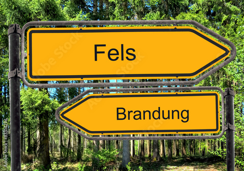 Strassenschild 41 - Fels photo