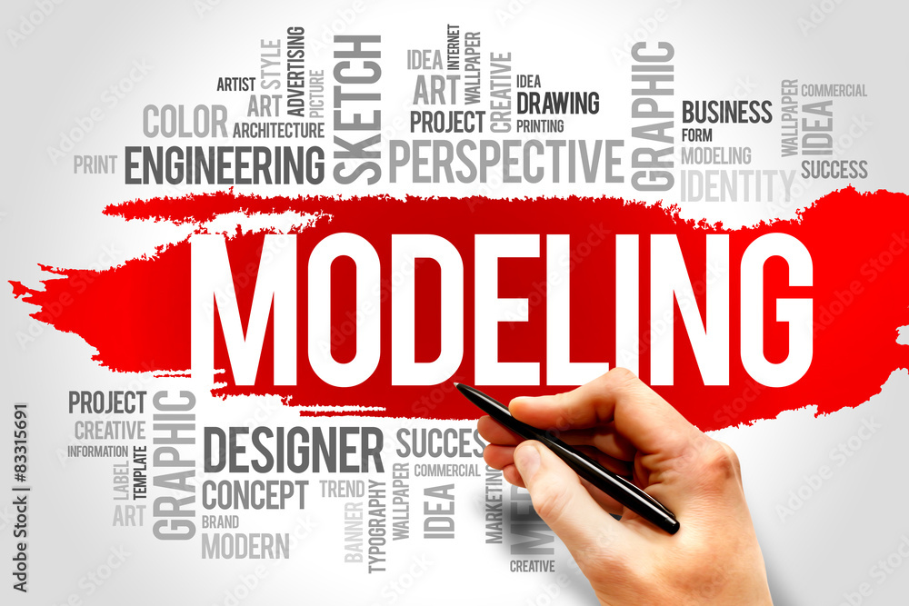 MODELING word cloud, business concept MODELING word cloud, business concept