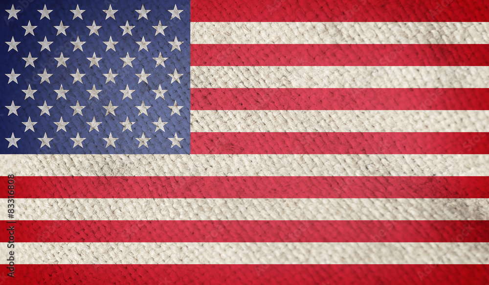 Naklejka premium Grunge USA Flag