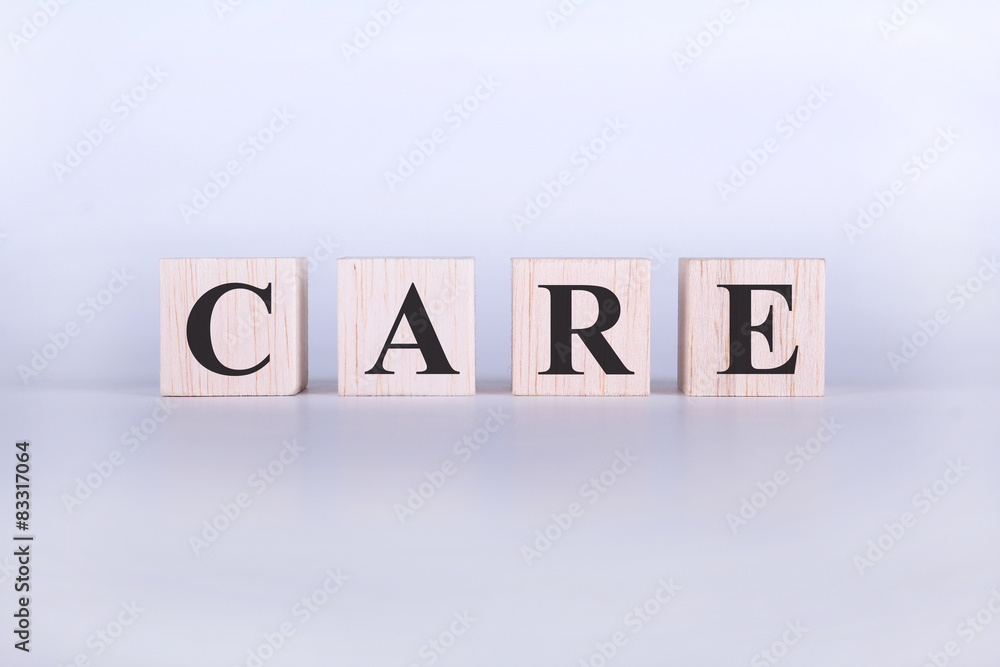 Care Word cube photo Care Word cube photo